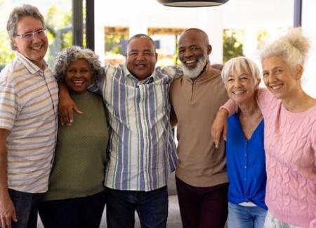stock photo of diverse older people