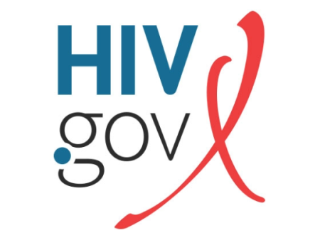 HIV.gov logo - red ribbon and text