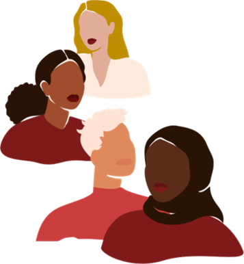 illustration of diverse women